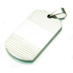 Herrenanhänger aus Stahl mit Original-Militärschild zum Personalisieren