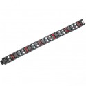 Pulsera gourmet para hombres en acero negro terapia magnética 22cm