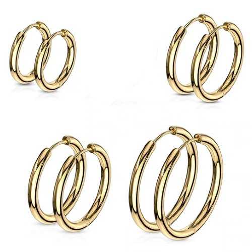 Fine Crocused Creole Earrings Woman Golden Golden Man