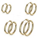 Pendientes crocollados finos CREOLE HOMBRE DE ORO Dorado