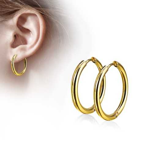 Fine Crocused Creole Earrings Woman Golden Golden Man