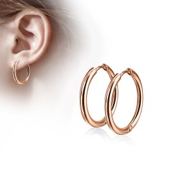 Orecchini fine Femmina in acciaio rame rame chic creolo con clip 2