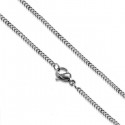 Chain necklace woman man Cuban knit tight steel 2mm 50cm or 60cm