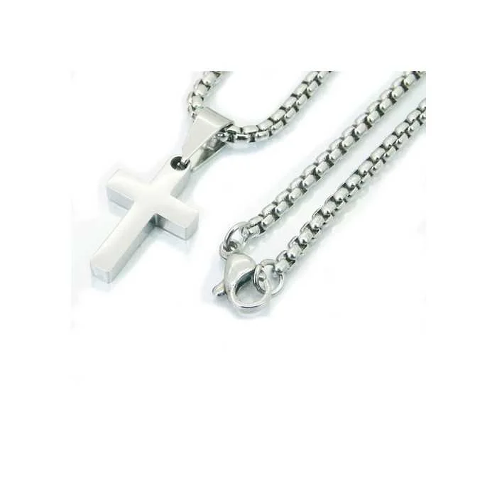Collier Pendentif Croix Celtique Noeud Pour Homme - Acier Inoxydable, Style Rétro Ethnique, Longueur 56 Cm
