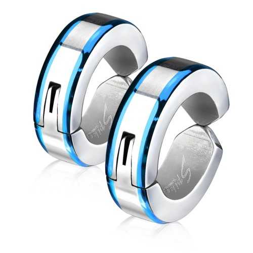 PAIRE BOUCLES D'OREILLES POUR HOMME ADO TIGE FERMOIR ACIER RONDE ZIRCON DIAMS SWAROVSKI BLANC 5mm NEUF