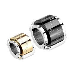 Due ciondoli donna uomo coppia cilindri colore oro nero love