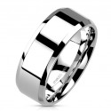 Ring Alliance Man Steel Effect Mirror - Bevelled edges & engraving 8mm