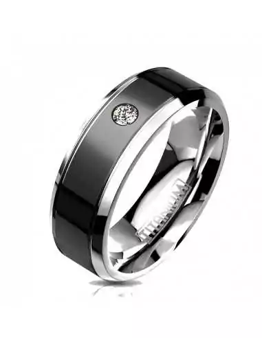 Anello fede nuziale anello di fidanzamento uomo donna titanio nero