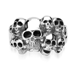 BAGUE BIJOU HOMME ADO ANNEAU ACIER NEUVE BIBLE PRIERE NOTRE PERE