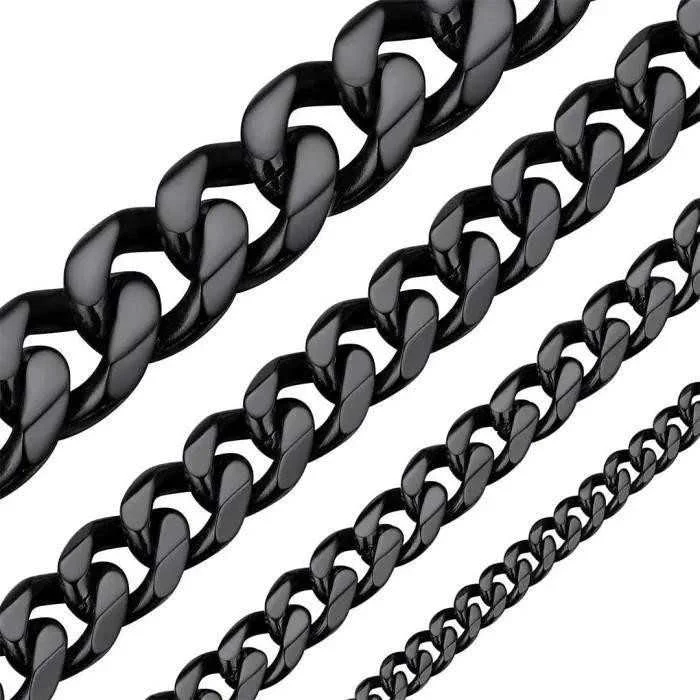 20 Chaînes Acier Perles Noires - Longueur Réglable - DIY Bijoux Accessoires
