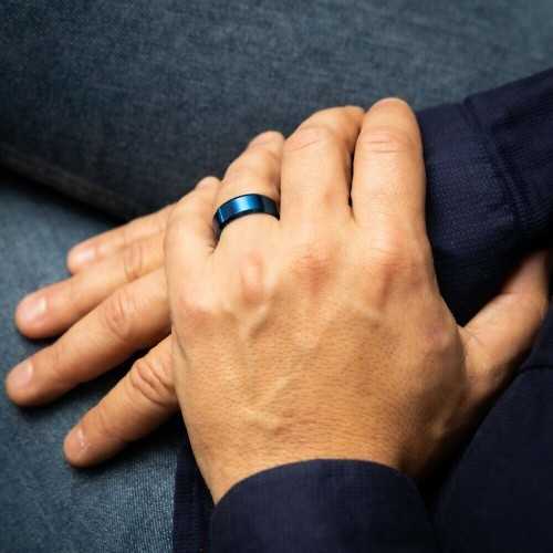 Hombre de compromiso para hombres Pareja de acero plateado color lacado