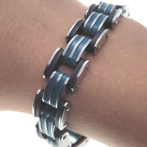 Men's curb chain motorcycle bike stainless...