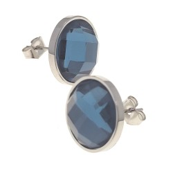 Pendientes de hombres con facetas grandes y rondas grandes de los hombres, pendientes de hombres con facetas grandes de 11mm