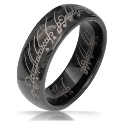 Men's ring ring tungstee black lord the Lord of the new rings 160
