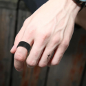 Ring Ring Allianz Mann Frau Stahl Mesh Schwarz Stil Ritter