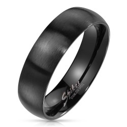 Male Man Steel Engagement Broken Black Brushed 6mm