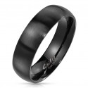 Male Man Steel Engagement Broken Black Brushed 6mm