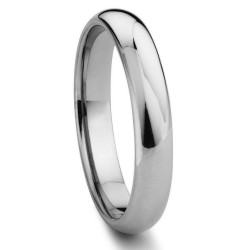 Bague alliance de mariage femme homme tungstène effet miroir 4mm