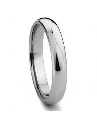 Alianza anillo mujer hombre tungsteno efecto espejo 4mm