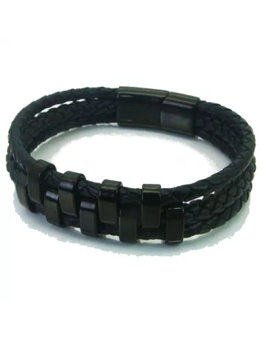 Bracciale Surfer Nero Bracciale Uomo In Pelle Nera Intrecciata Con Inserti In Acciaio Inox - Stile Surfer, Regolabile Bracciale Pelle Intrecciata Nero Acciaio Inox Surfer Bracciale Surfer Nero Bracciale Uomo In Pelle Nera Intrecciata Con Inserti In Acciaio Inox - Stile Surfer, Regolabile Bracciale Pelle Intrecciata Nero Acciaio Inox Surfer