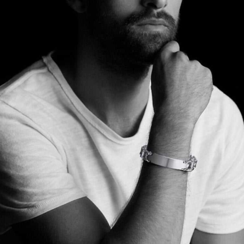 Gourmet man bike chain steel biker plate to customize 22cm range