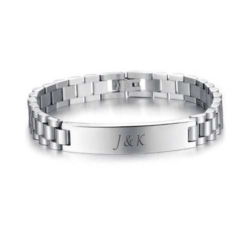 Pulsera gourmet de acero de acero de acero estilo reloj personalizado personalizado