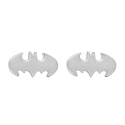 Accoppiamenti da uomo orecchini in acciaio inox Bald Mouse Batman