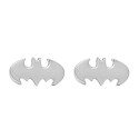 Paire boucles d'oreilles homme acier inoxydable chauve souris batman