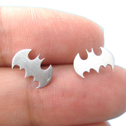 Paio di orecchini da uomo in acciaio inossidabile batman batman