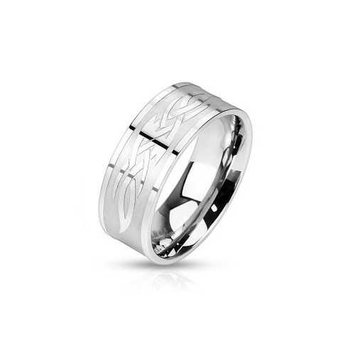 RING RING FOR MEN WOMEN TEEN 316L STEEL & NEW LUXURY TRIBAL ENGRAVING 2450