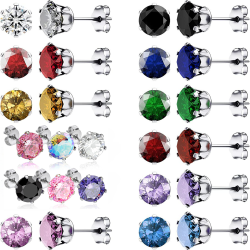 Boucles d'oreille acier fille enfant femme homme ronde couleurs au choix