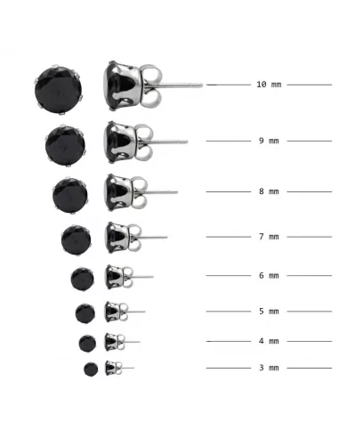 Yeux de sécurité ronds noirs 6 mm - par paire