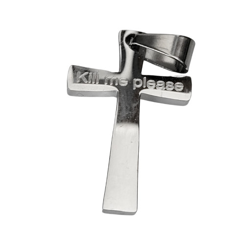 Cross Pendant Necklace for Men Stainless Steel Customizable