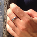 Ring Alliance Mann Frau Stahleffekt Spiegel Zirkon Solitaire Hochzeit Geltungsbereich