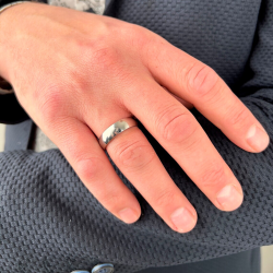 Anillo anillo de boda anillo de boda hombre mujer tradicional acero 6mm primer plano