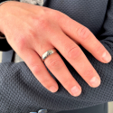 Anello anello Alleanza del tradizionale acciaio Wedding 6mm cresciuto da un uomo