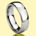 Anillo de boda tradicional mujer hombre tungsteno 6mm en fondo amarillo