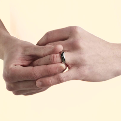 Wedding ring traditional woman man tungsten 6mm