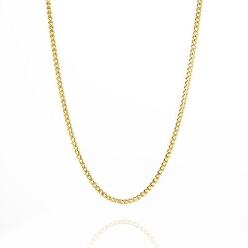 Men's gold-colored steel pendant with military army grenade and 1 Cuban chain offered