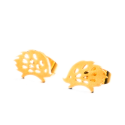 Niglo gypsy hedgehog earrings woman girl gold steel fine gold