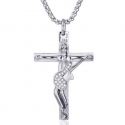 Collier pendentif Johnny Hallyday croix guitare acier inoxydable chaine incluse modèle homme