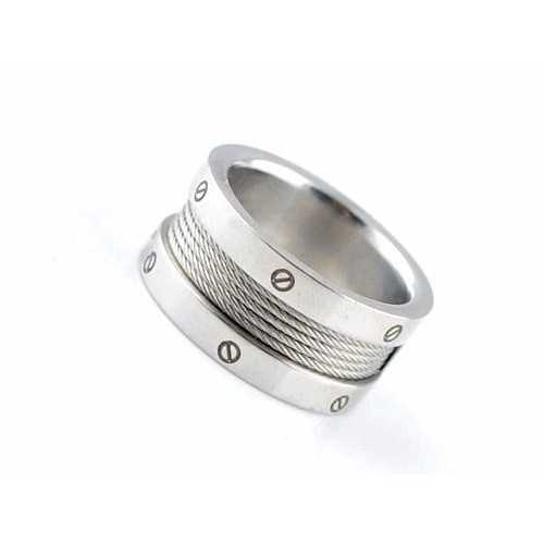 RING FOR MEN TEEN ALLIANCE RING CABLE STAINLESS STEEL 316L NEW SCREW