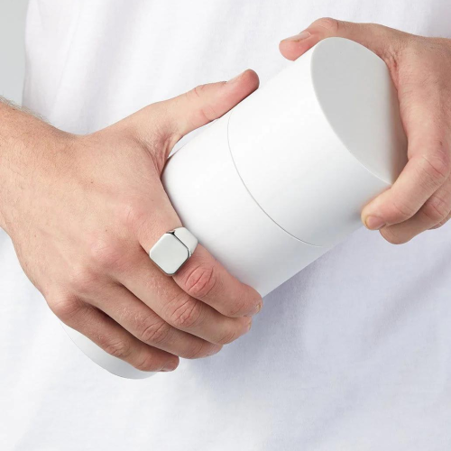 Ring knight hombre bandeja de acero inoxidable grabado cuadrado