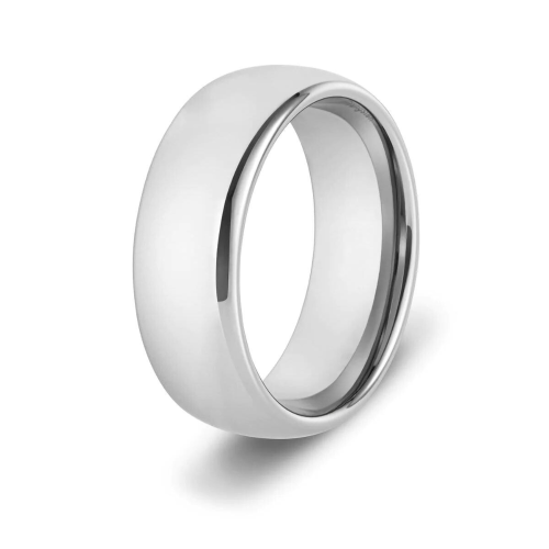 Ring Ring Alliance Wedding Man Steel Polished Mirror Effect 8mm