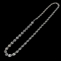 Trim de la moneda y Pulsera Granos de café en acero inoxidable plata para hombres - ancho 7mm