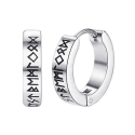 Boucles d'oreilles viking homme anneaux créoles nordique acier inoxydable