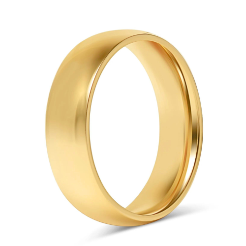 BAGUE ANNEAU ALLIANCE MARIAGE FIANCAILLE POUR HOMME ADO FEMME PLAQUE OR 18 CARATS NEUVE 6mm