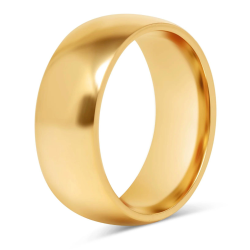 Ringring Hochzeits-Bündnis männlicher Stahlgold-End-Breite 8mm