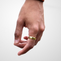 Ringring Hochzeits-Bündnis männlich Frau Goldgold Gold Ende 6mm Geltungsbereich