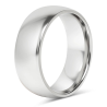 Bague anneau alliance de mariage homme acier effet miroir polie 8mm